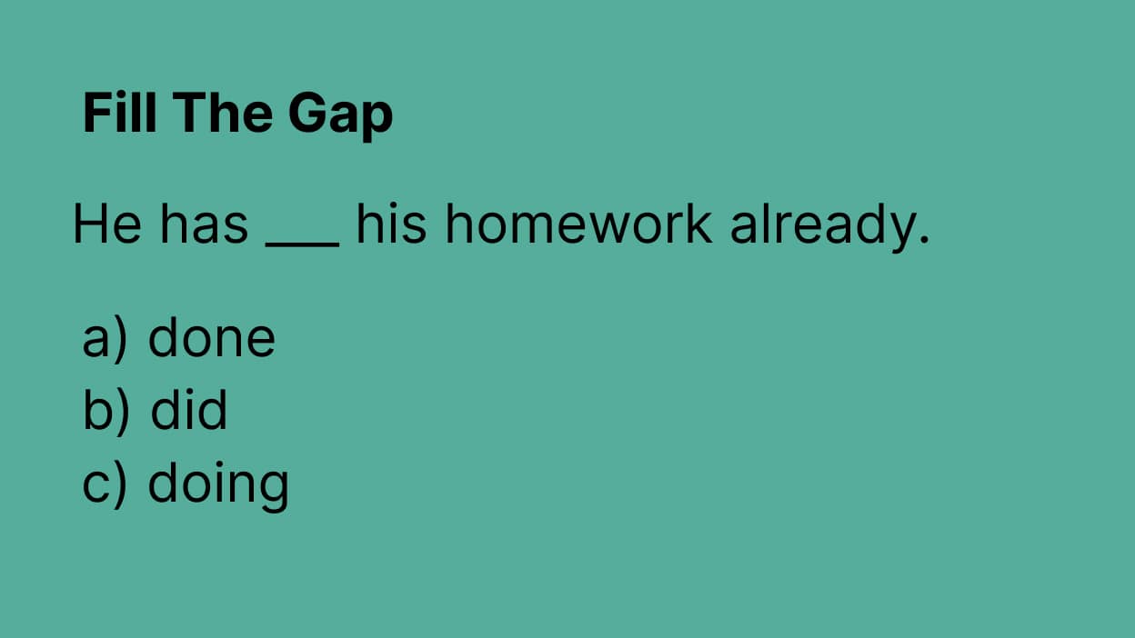 Quiz-4 (fill the gap)